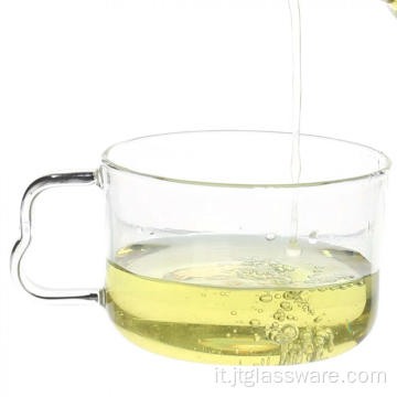 Mini tazze da tè in vetro fantasia da 200 ml con manico